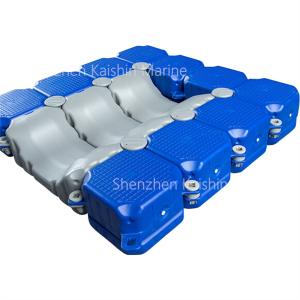 China Blue/Grey/Red Portable Modular Floating Platform HDPE Floating Cube Dock 500x500x400mm wholesale