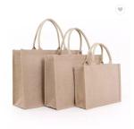 Silk Screen Plain Shopper Shopping Bag Customized Handmade Gift Beach Hemp Jute