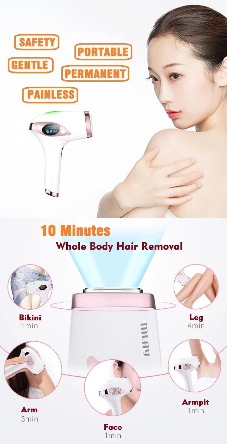 FDA 300000 Flashes Facial Body 3.5CM2 Ice Cool IPL Hair Removal