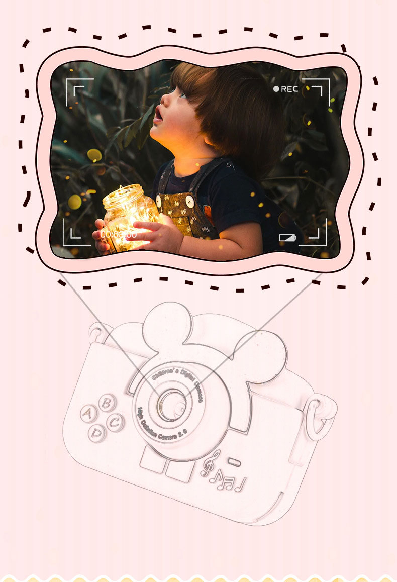 Playing Camera for Age 3-12 32GB SD Card 1080P Video Recorder 2 Inch IPS Screen