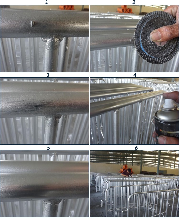 high quality galvanized powder painted concert crowd control barrier RAL 3020 color