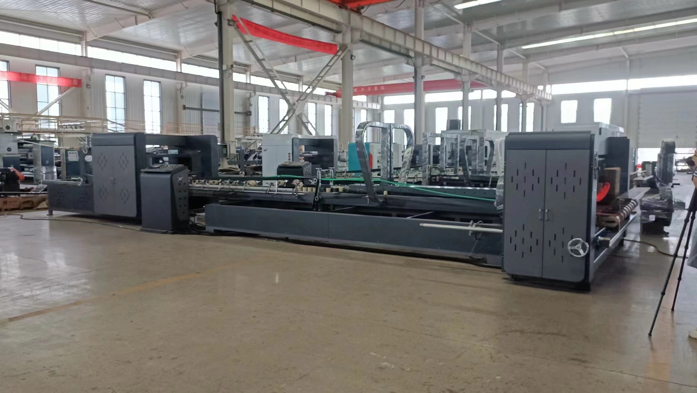 Corrugated Board Carton Box Folder Gluer Machine High Speed