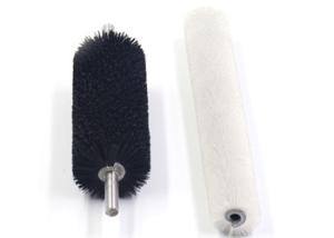China Black Industrial Cleaning Brushes Spiral Nylon Strip Coiled Cleaning Roller wholesale