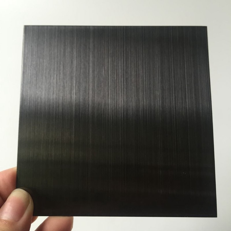 inox 316 0.5mm 1mm 2mm 3mm Hairline Finish Anti-fingerprint Black Stainless Steel Sheet