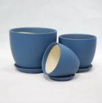 Fireproof High Glossy Finish Round Ceramic Pots For Plants