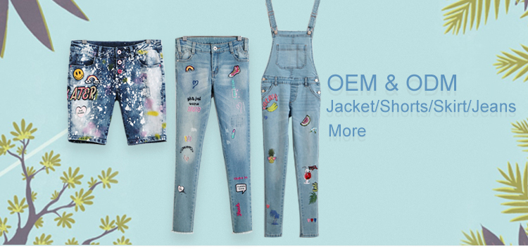Fashion Spring Teen Girls Denim Clothes Jean Jacket Casual / Printed Pattern