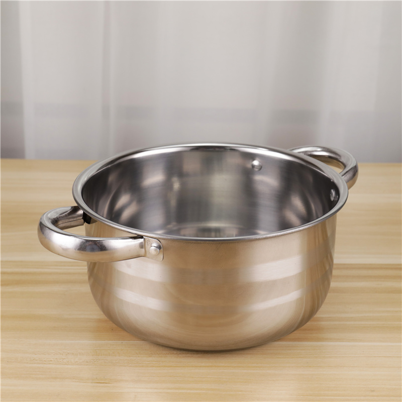 8pcs Quality Stainless Steel 410 Soup Pot 20cm 24cm Restaurants Cookware Cooking Set