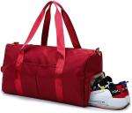Red Large Sports Gym Weekender Training Swim Yoga Travel Bag with Wet Pocket and
