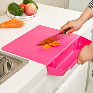 China Detachable Custom Plastic Cutting Boards Household With Vegetable Basket wholesale