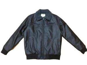 China Utility Summer Padded Wax Jacket Mens Black Pu Biker Jacket wholesale