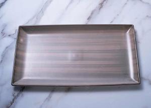 China CIQ Color Glaze Hand Painting Rectangular Ceramic Dinner Plate wholesale