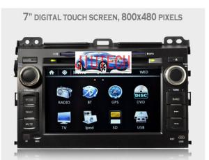 China Car Stereo GPS for Toyota Land Crusier Prado AutoRadio Multimedia GPS Navigation DVD wholesale