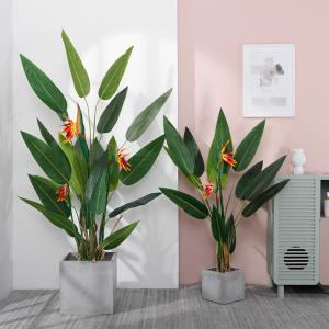 China Living Room Artificial Bamboo Plant , Interior Decoration Faux Banana Tree wholesale