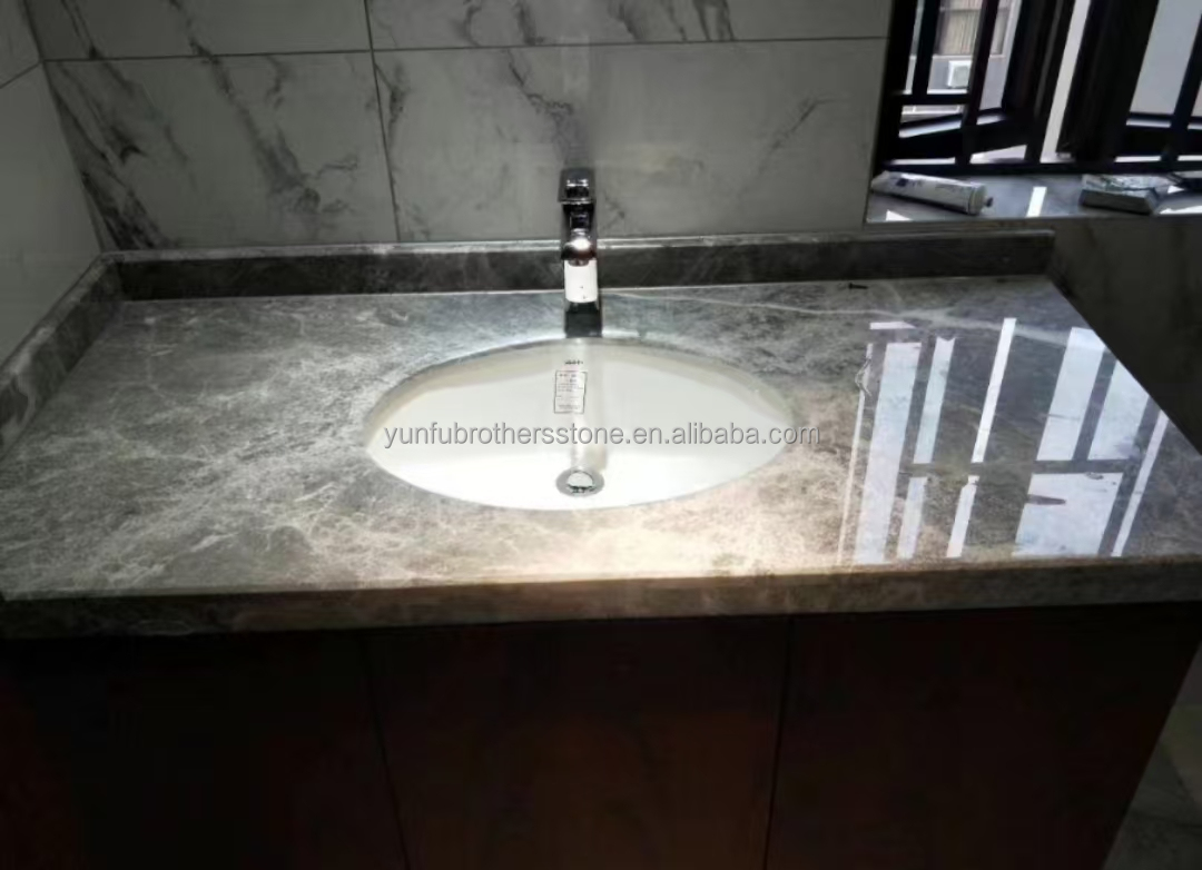 Yinsha Italian Grey Marble Stone Big Slab for Hotel Floors and Interior Home Stairs