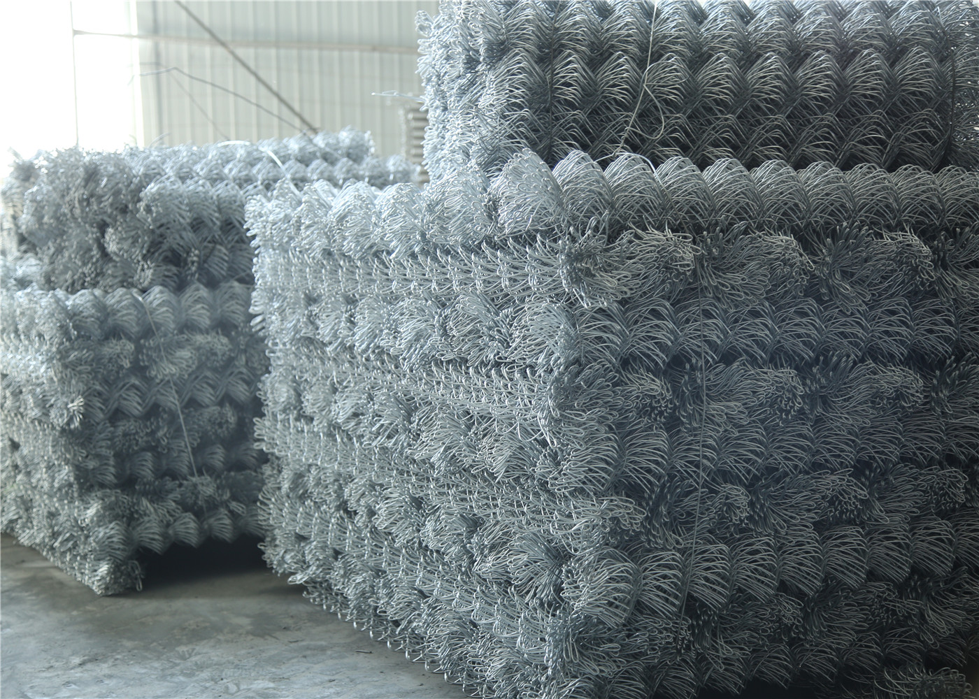 Construction Chain Link Fence Panels ASTM 396 standard Hot dipped Galvanized and Pregalvanized