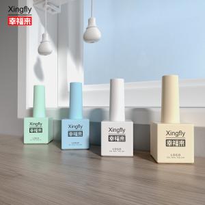 China 17ml Gel Polish Square Bottle Custom Spray Paint Glass Bottle Surface Uv Nail Polish Bottle wholesale