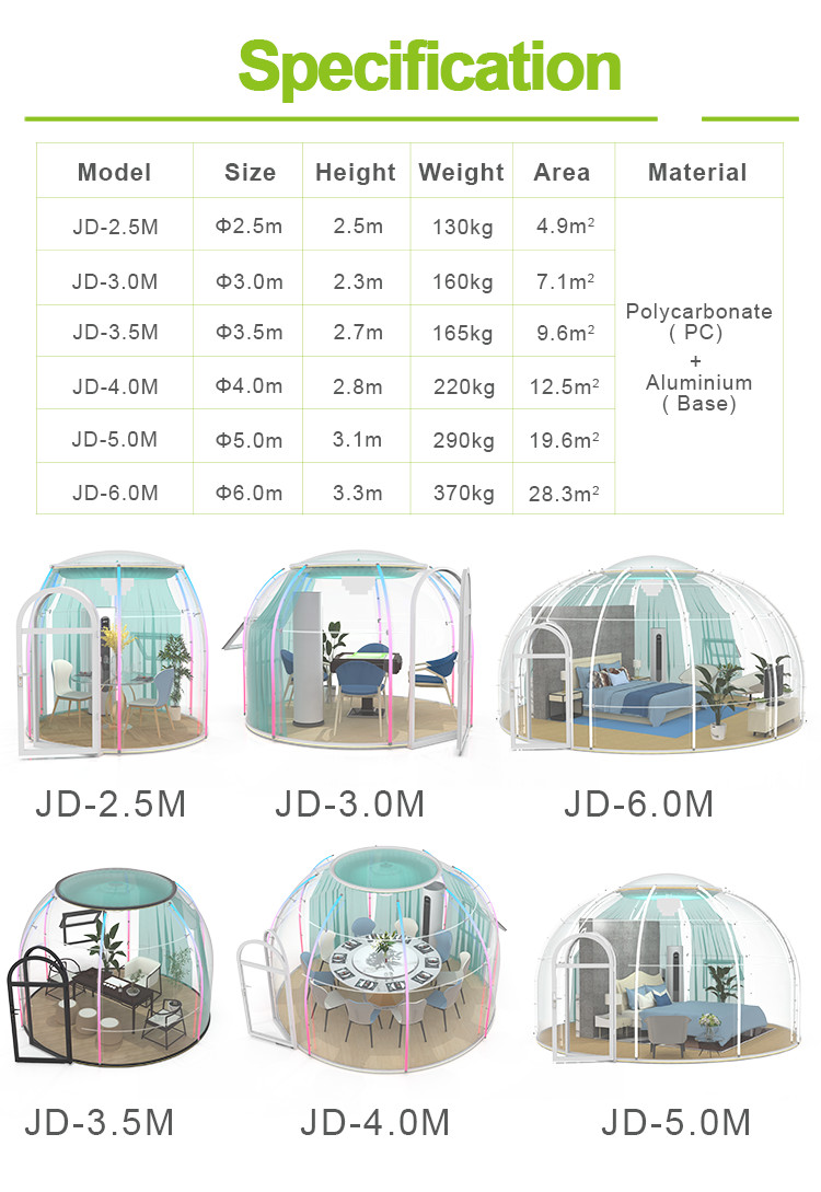Starry Sky Outdoor Bubble Tent House Handy Installation Multifunctional Use