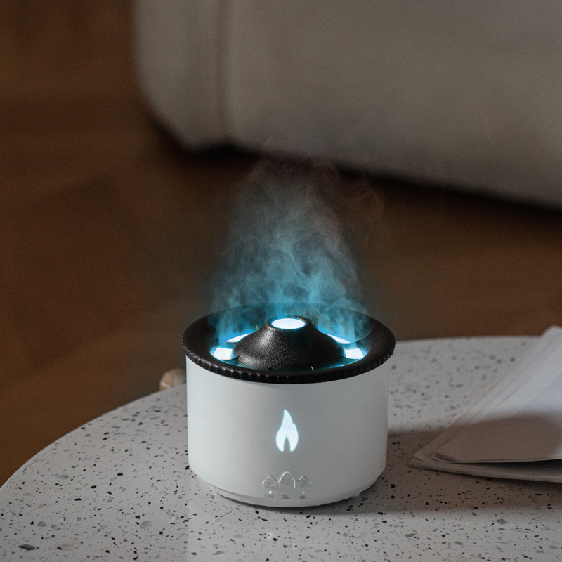 Electric Essential Oil Aroma Diffuser With Remote Ultrasonic Smart Aroma Diffuser Volcano 360ML Humidifier Flame