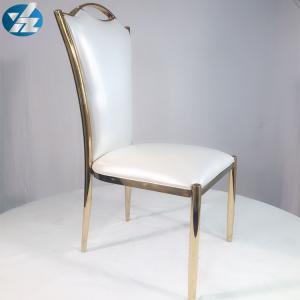 China Chrome SS Wedding Banquet Chair Upholstered Gold Dining Room Chair wholesale