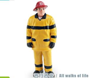 China People at Work Model Toy Firemen Figure Pretend Professionals Figurines Career Figures Toys for Boys Girls Kids wholesale