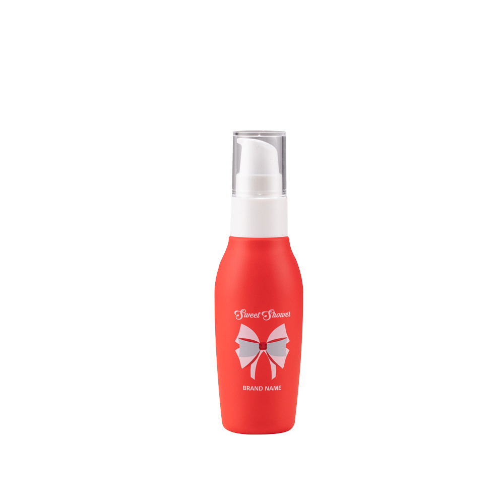 45ml Red Frosted Cosmetic Plastic Bottles For Serum
