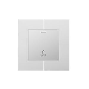 China Glass / Metal Electrical Wall Switch , 10A 250V Doorbell Light Switch wholesale