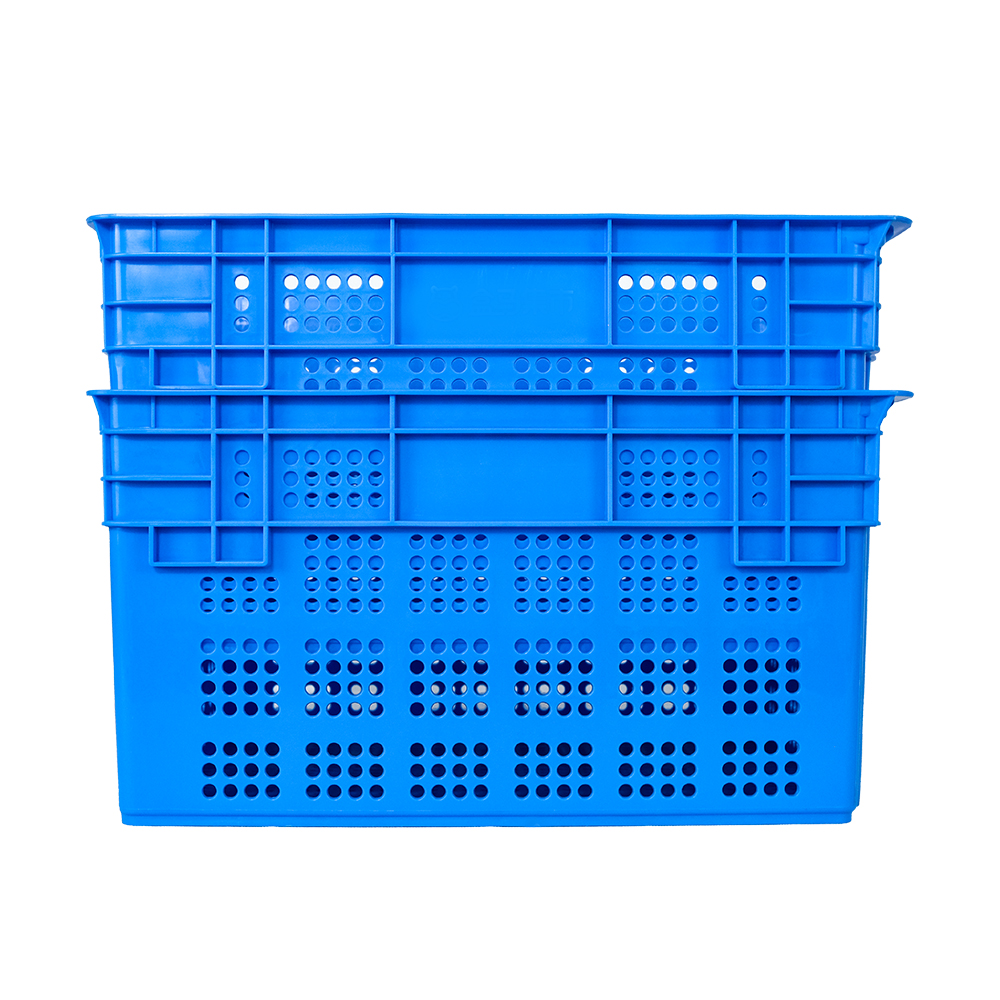 Plastic Moving Crate With Lid for Vegetable and Fruit in PP Blue Material