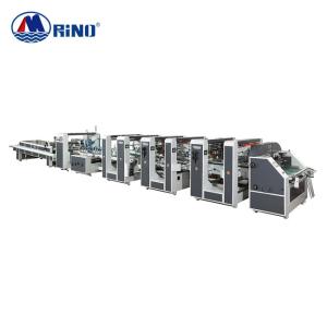China Bottom Locked Box Folding Gluer Machine Straight Line 300m/min wholesale