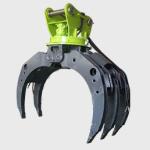 Excavator Log Grab Excavator Attachment Wooden Grapple 360 Degree Rotation