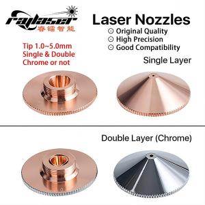 China Single Double Layer Fiber Laser Nozzle For Precitec Raytools Cutting Machine wholesale