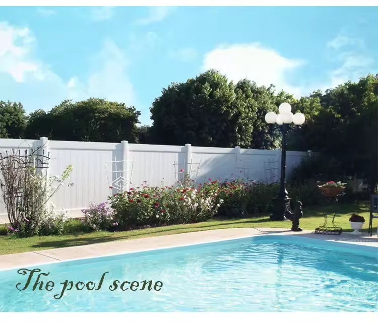 Easy Installation PVC Full Privacy Vinyl Yard Fence Panel