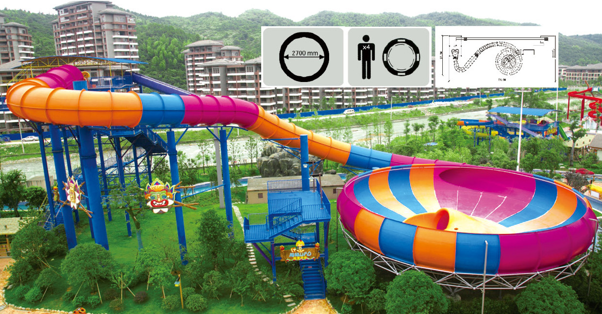 water park high speed slide adventure aqua slide for theme park