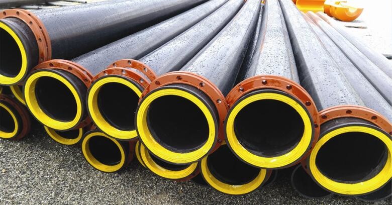 impact resistance dredging pipeline hdpe flared pipes for sand pumping dredger
