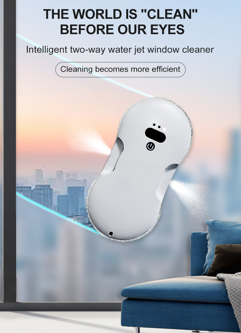 Ultra Thin Electric Window Washing Robot for Noise 65dB and PRODUCT SIZE 295*145*62mm