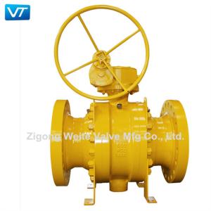 China 600LB WCC Gear Operated Ball Valve 16 Inch Carbon Steel Socket Welded wholesale
