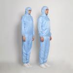 GMP Standard Unisex Clean Room Coveralls Sweat Absorbing Top With Hood
