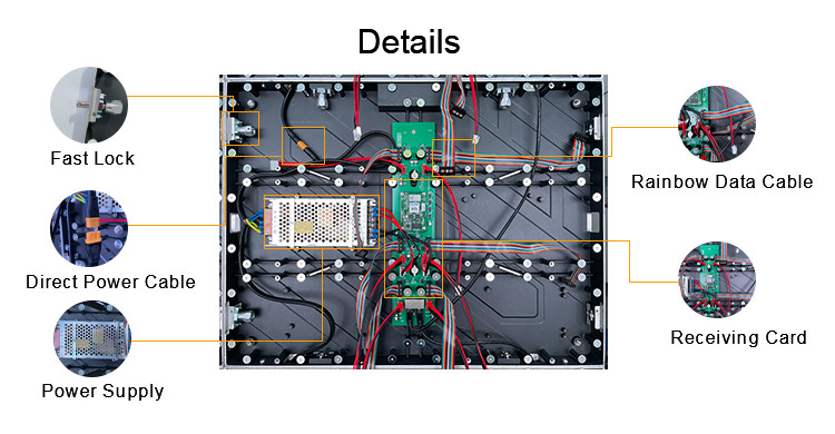 128*128mm High Resolution LED Screen 250000 dots for Advertising