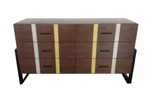 China 6-drawer metal base wooden dresser for hotel bedroom furniture,hospitality casegoods wholesale