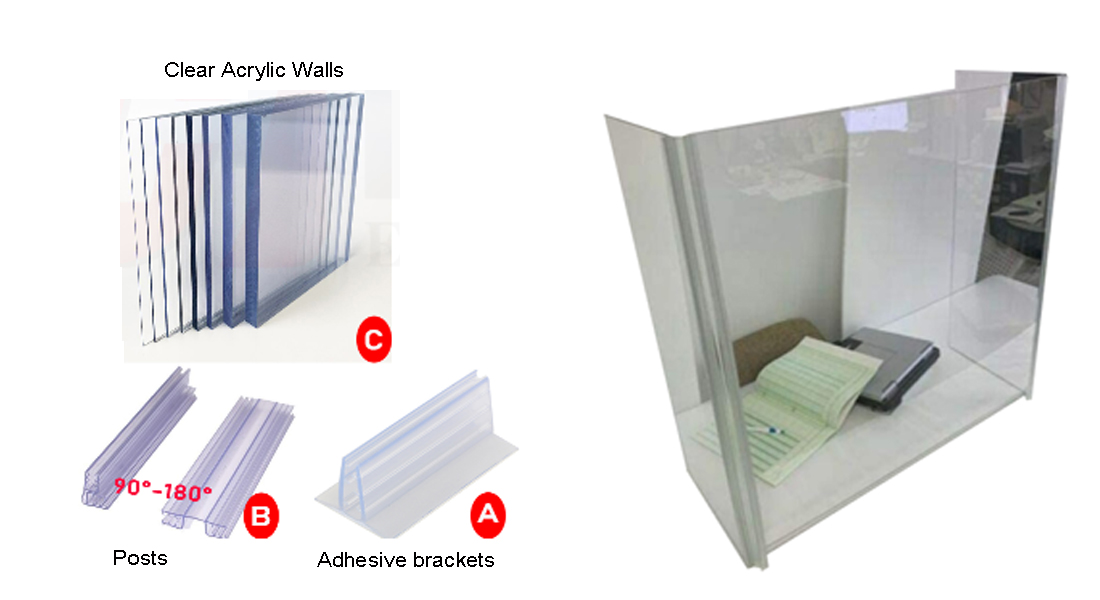 Student Desk Shields Folding Table Sneeze Guard School Desktop Virus Barriers