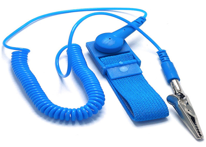 PU Green Anti Static Wrist Strap Grounding Conductive Wire Electronics Factory