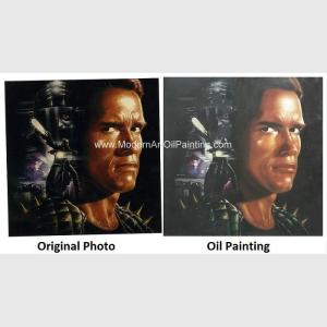 China Canvas Human Portrait Painting Hand Brush Strokers For Movie Star wholesale