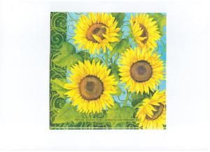China 20-Ct 13x13 Sunflower Serviettes , 17gsm Thanksgiving Paper Dinner Napkins wholesale