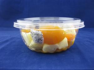 China PET Eco-Friendly Fruits Packing Plastic Box 24oz Salad Bowl With Lid wholesale