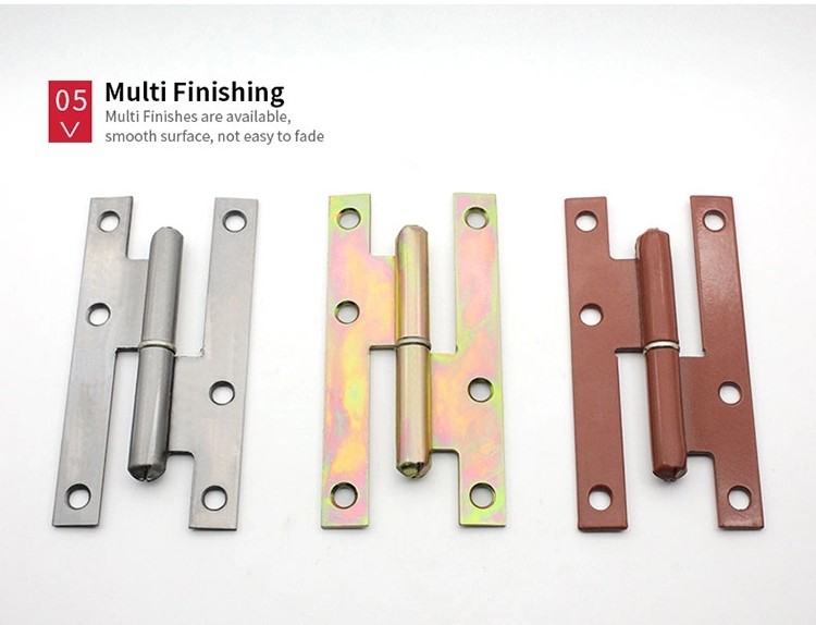 Left And Right 95mm H Cabinet Hinges Nickel Plated Round Head