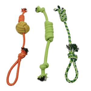 China Small Strong Durable Pet Toys Recycled Training Color Cotton Rope Cat Dog 55g wholesale