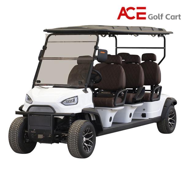Luxury High Strength Carbon Steel 6 Seater Golf Cart Smart Charger Top Speed
