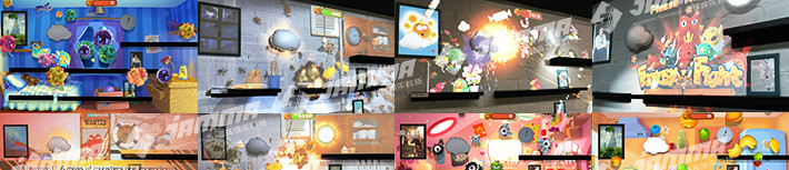 Crazy Magic Balls Projection Interactive Floor , Indoor Amusement Park Interactive Touch Projector