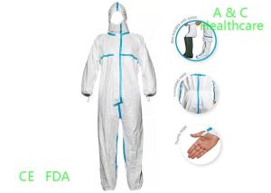 China Elasticated Hood ​Disposable Protective Coverall Sterilized For Governments wholesale
