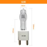 230v 2000w G38 Quartz Halogen Globes Tungsten Lamp Bulbs