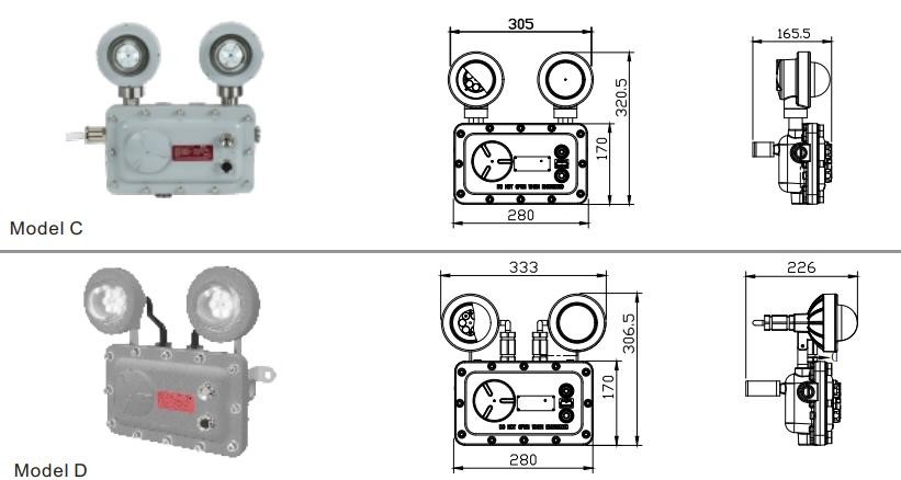 IP66 LED Exit Emergency Light DC12-36V For Dangerous Place